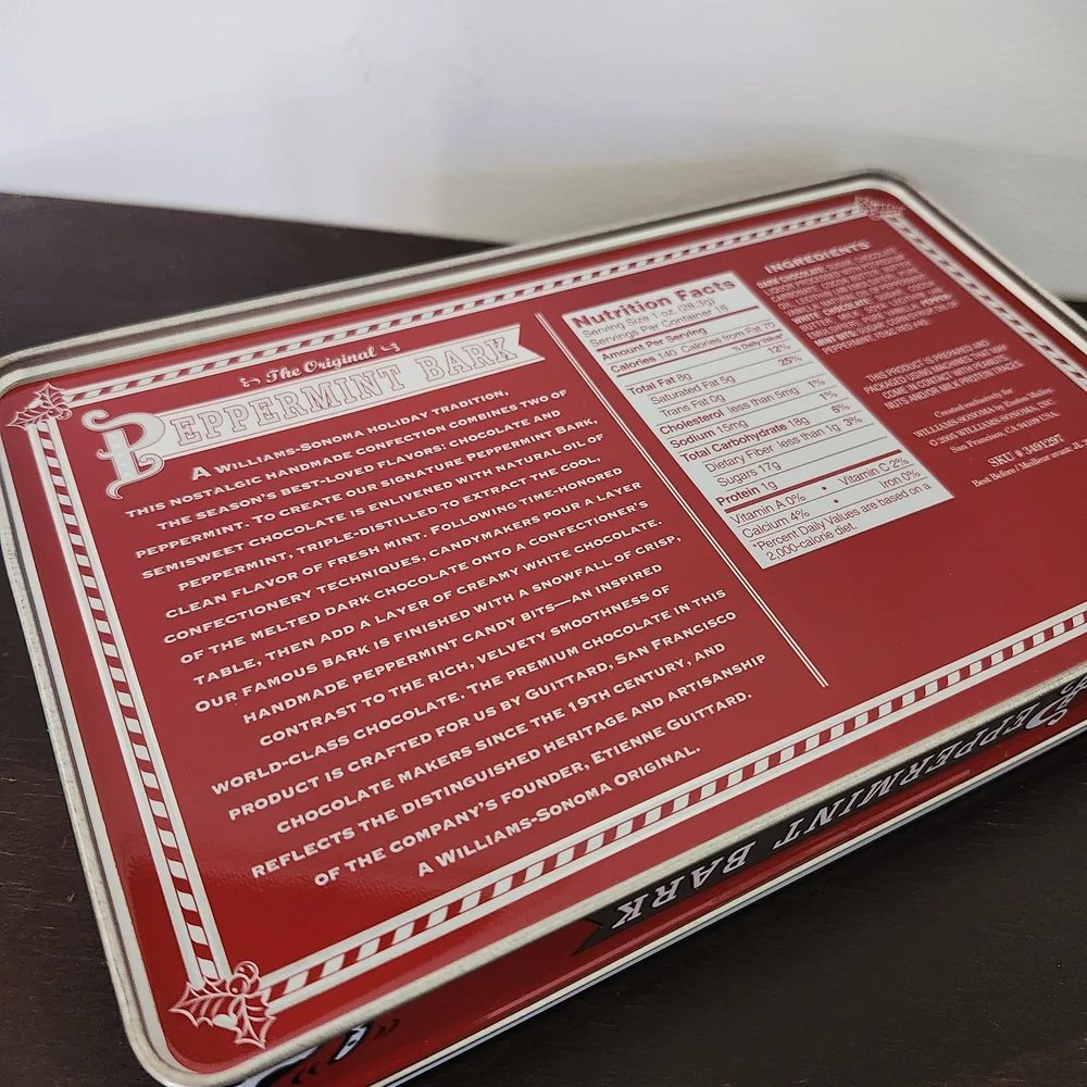 Williams-Sonoma Peppermint Bark Tin